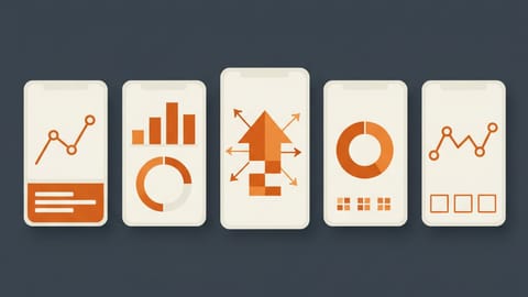 5 different paper trading app screens side by side
