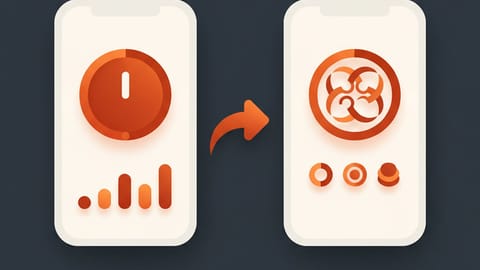 5-minute lesson timer on phone screen