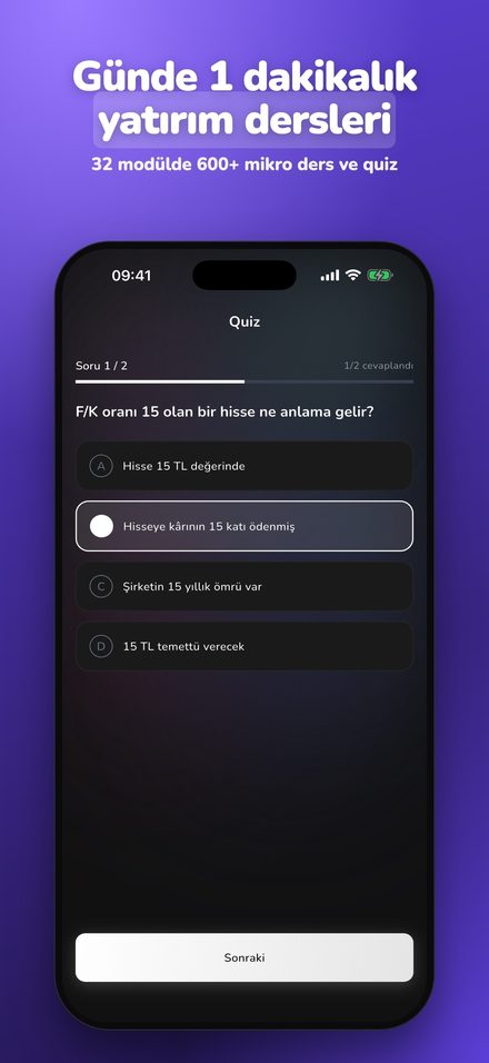 Quiz ekranı